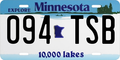 MN license plate 094TSB