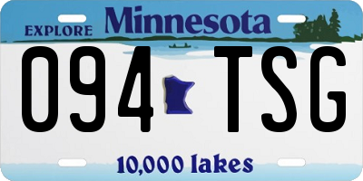 MN license plate 094TSG