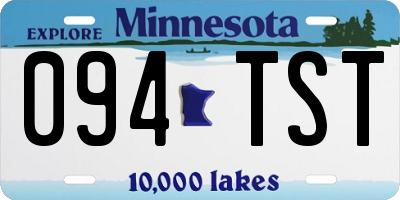 MN license plate 094TST