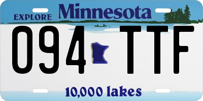 MN license plate 094TTF