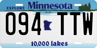 MN license plate 094TTW