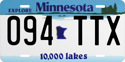 MN license plate 094TTX