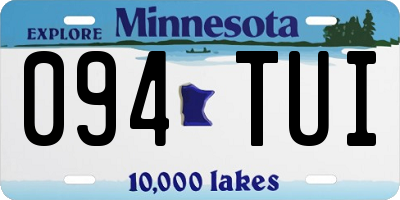 MN license plate 094TUI