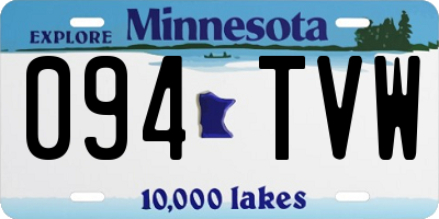 MN license plate 094TVW