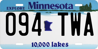 MN license plate 094TWA
