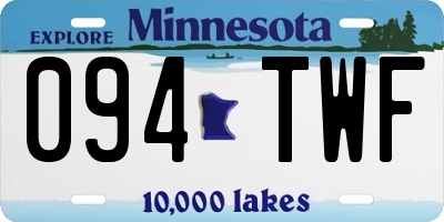 MN license plate 094TWF