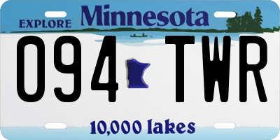MN license plate 094TWR