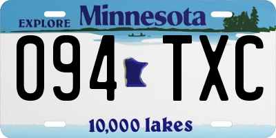 MN license plate 094TXC