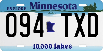 MN license plate 094TXD