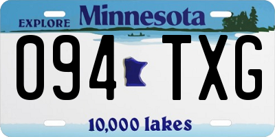 MN license plate 094TXG