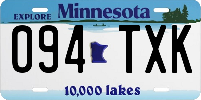 MN license plate 094TXK
