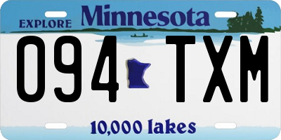 MN license plate 094TXM