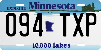 MN license plate 094TXP