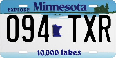 MN license plate 094TXR