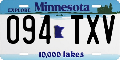 MN license plate 094TXV