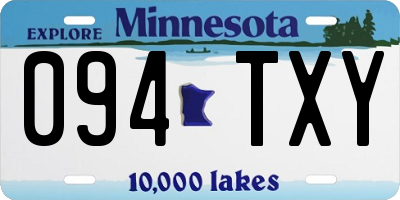 MN license plate 094TXY