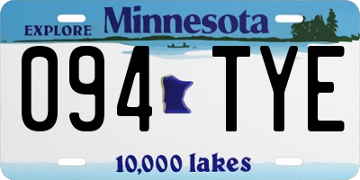 MN license plate 094TYE