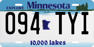 MN license plate 094TYI