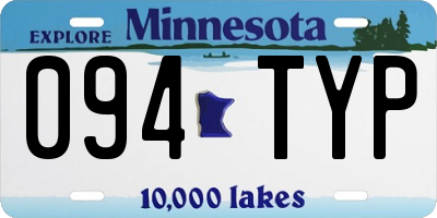 MN license plate 094TYP