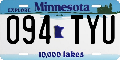 MN license plate 094TYU