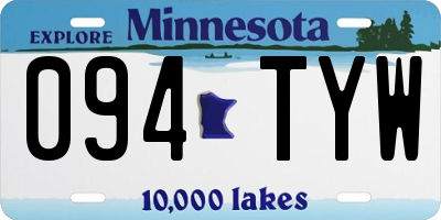MN license plate 094TYW