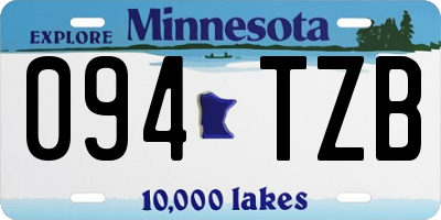 MN license plate 094TZB