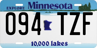 MN license plate 094TZF