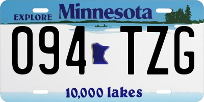 MN license plate 094TZG