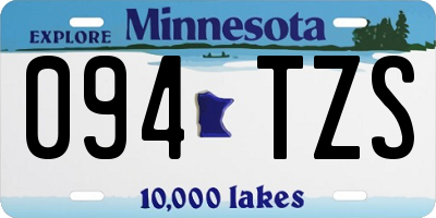 MN license plate 094TZS