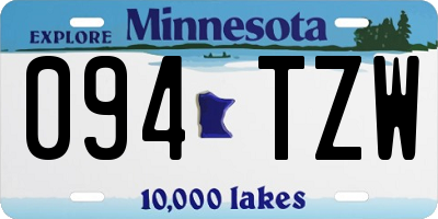 MN license plate 094TZW