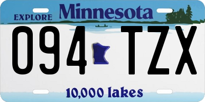 MN license plate 094TZX