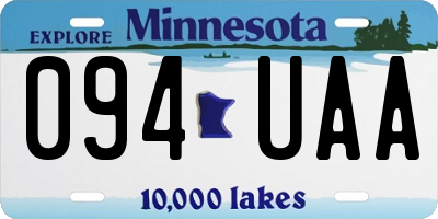 MN license plate 094UAA