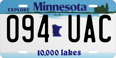 MN license plate 094UAC