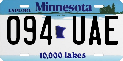 MN license plate 094UAE