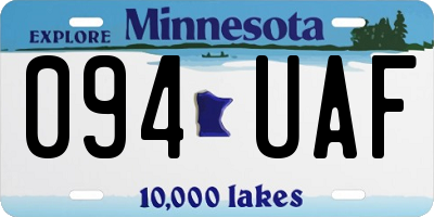 MN license plate 094UAF