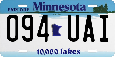MN license plate 094UAI