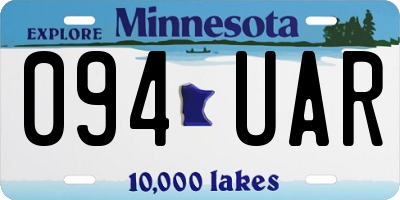 MN license plate 094UAR