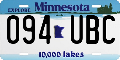 MN license plate 094UBC