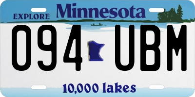 MN license plate 094UBM