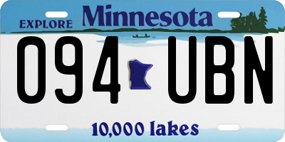 MN license plate 094UBN