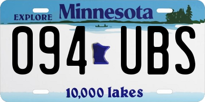 MN license plate 094UBS
