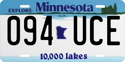 MN license plate 094UCE