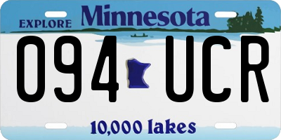 MN license plate 094UCR