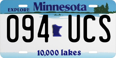 MN license plate 094UCS