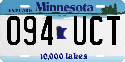 MN license plate 094UCT