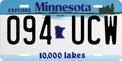 MN license plate 094UCW