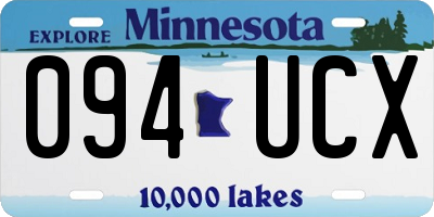 MN license plate 094UCX