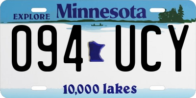 MN license plate 094UCY