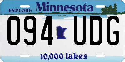 MN license plate 094UDG