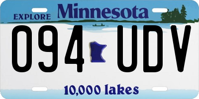 MN license plate 094UDV